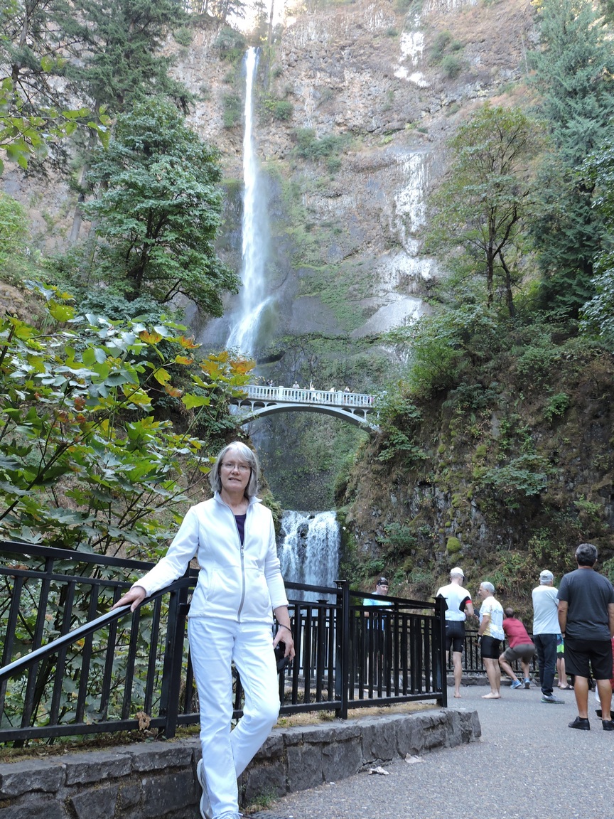 Connie at Multnomah
              Falls